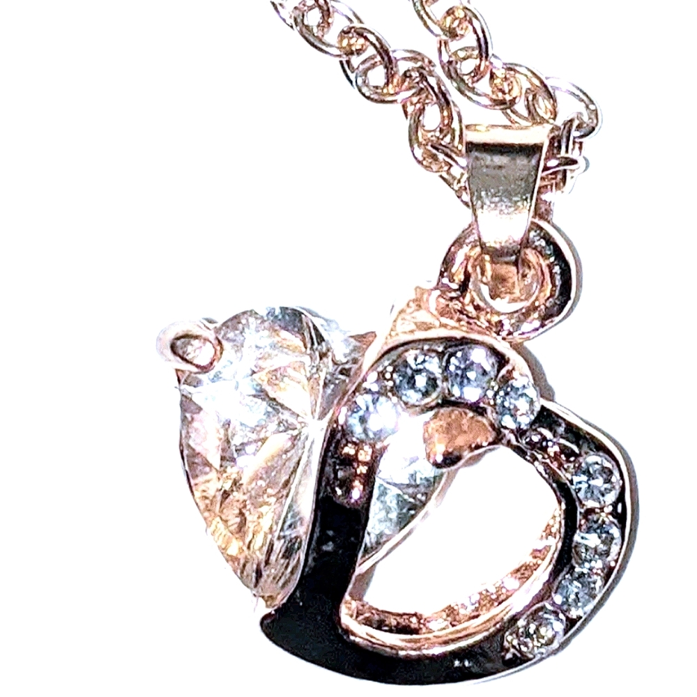 2 for $15 *Heart Cz Pendant necklace